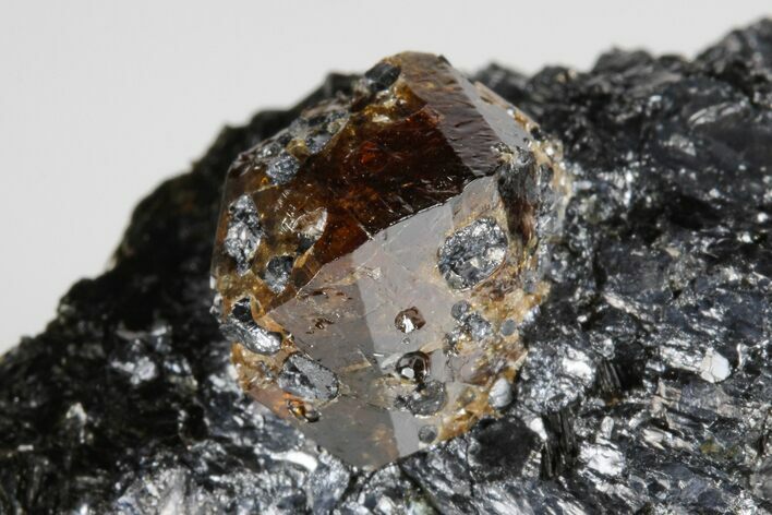 Fluorescent Zircon Crystal in Biotite Schist - Norway #175856
